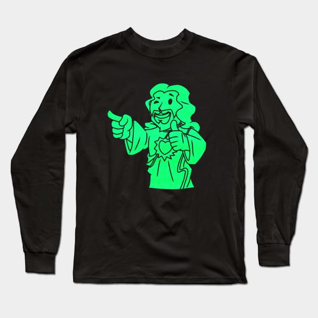 Buddy Christ Perk Long Sleeve T-Shirt by KingVego